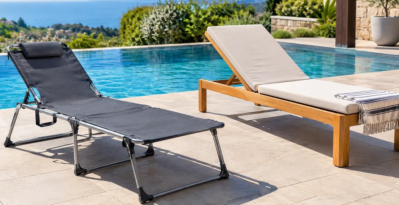 Bain de soleil pliable vs fixe